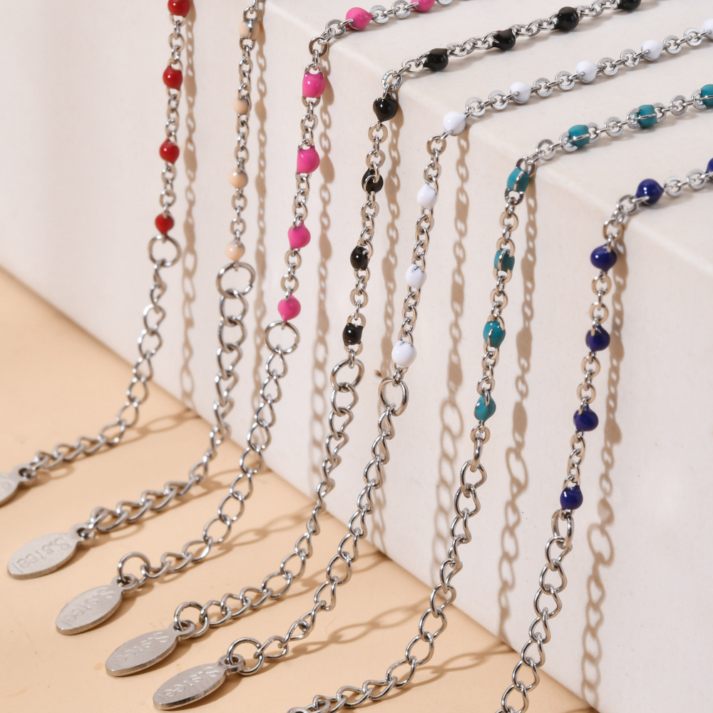 10g Weight Bracelets Classification 1 Piece Quantity Daily Occasion Stainless Steel Material Cross Pattern Women's Gender Enamel, Plating Design Simple Style Style Simple Style Cross Stainless Steel Enamel Plating Bracelets 4