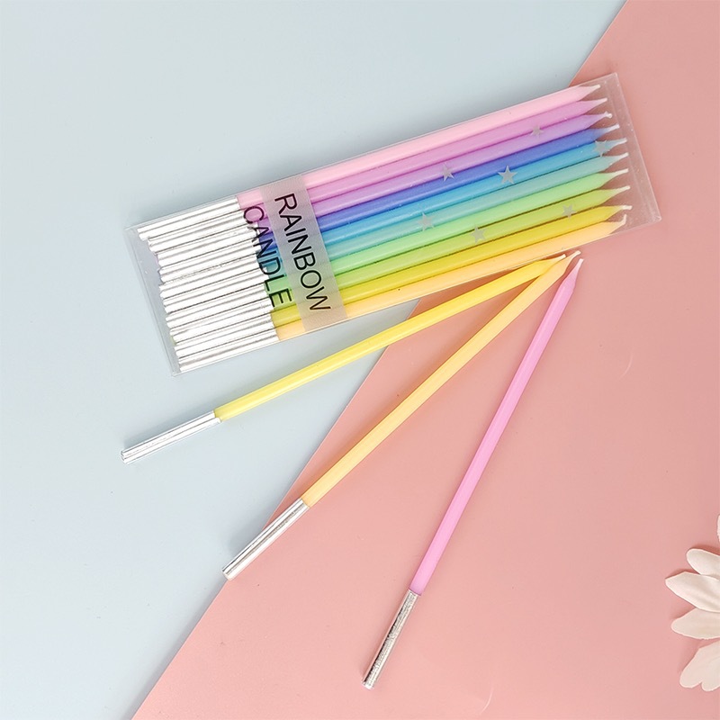 Basic, Pastoral Style Handmade Craft Birthday Basic Pastoral Rainbow Paraffin Party Festival Candle