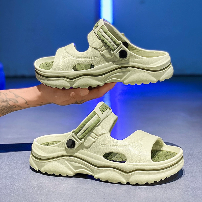 Сандалии мужские пляжные летние для путешествий на открытом воздухе, сандалии из ЭВА для подростков и студентов с открытым носком, сандалии из ЭВА