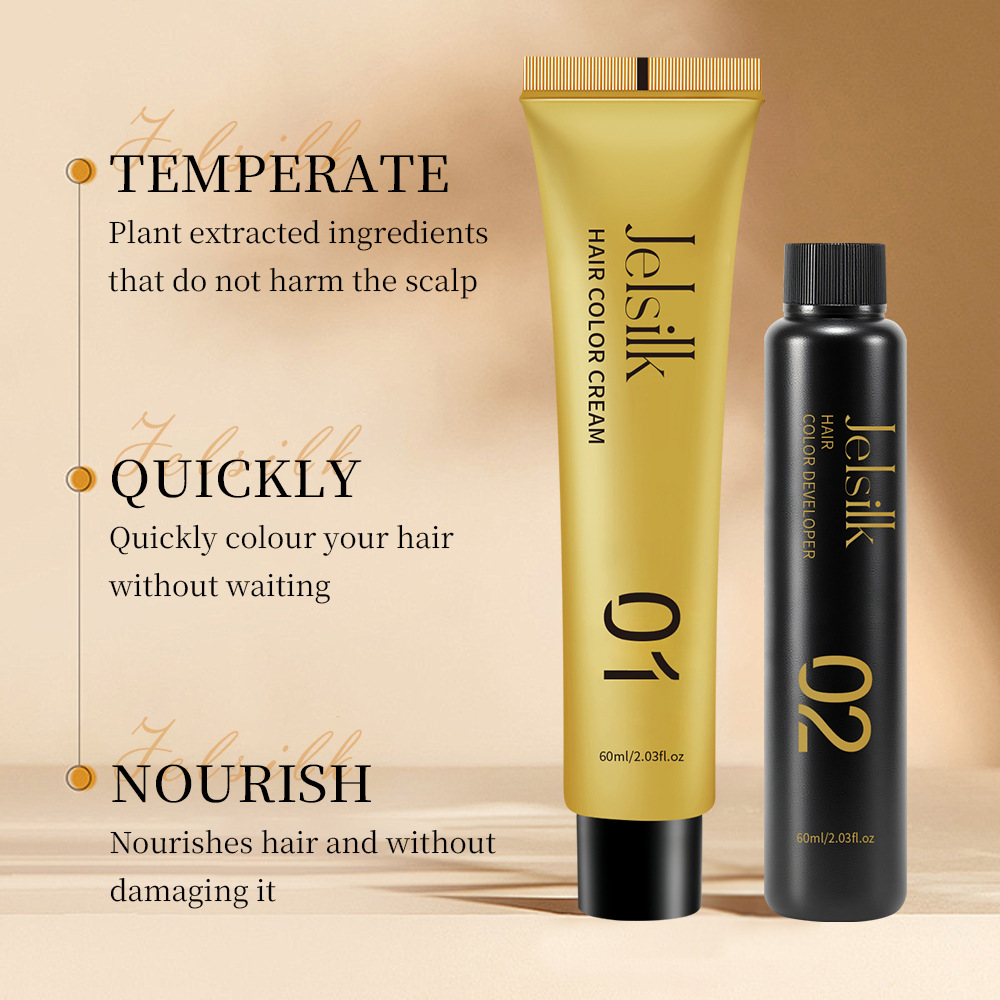 (Cross-border trading), herbal dye, harmless hair dye for gray hair, English, no hair damage, long-term effect, color fix 3