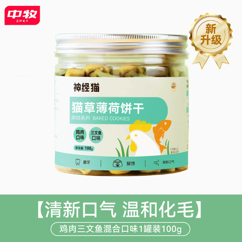 Catnip Cookies Chicken Salmon Mixed Flavor British Shorthair Puppet Reward Cat Grass Snacks Cat Food