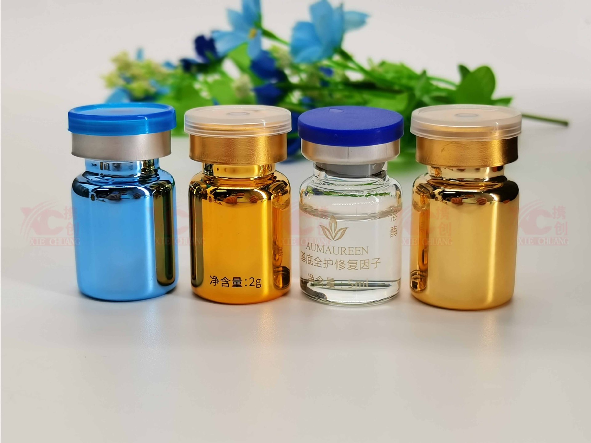 【现货5ml金色电镀西林瓶10ml】 医美拉管瓶配盖 精华原液-阿里巴巴