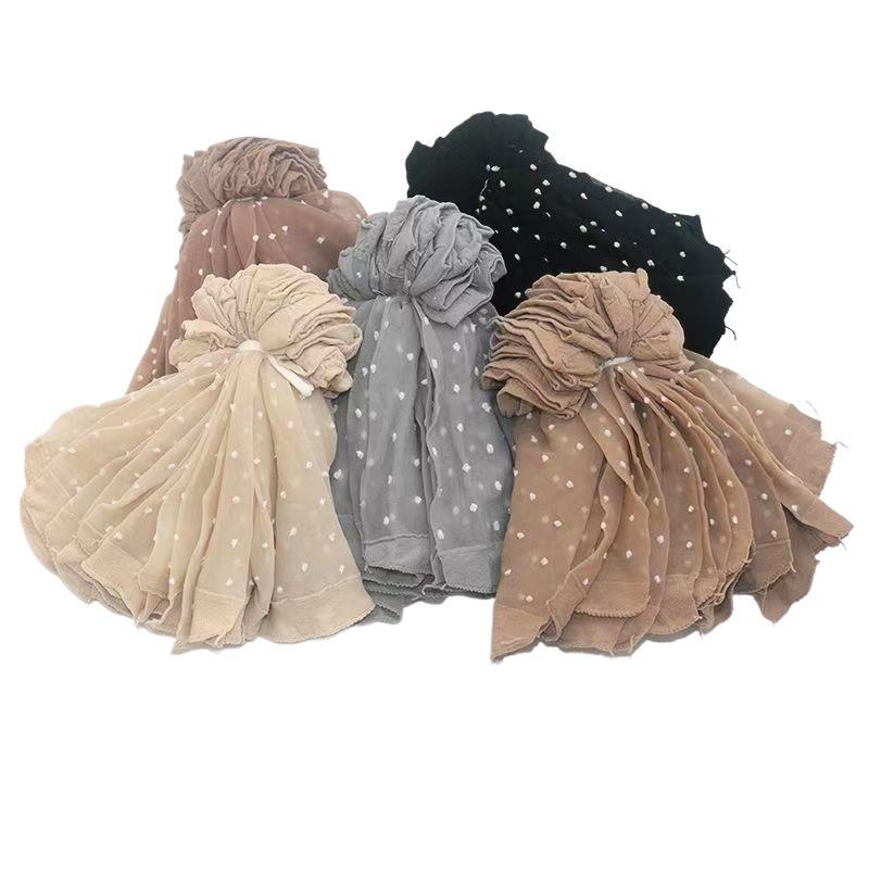 Women's Little Dot Short Socks Ultra-thin Transparent Black and White Dot Anti-hook Silk Wear-resistant Silk Socks Summer Gympsoi Crystal Socks