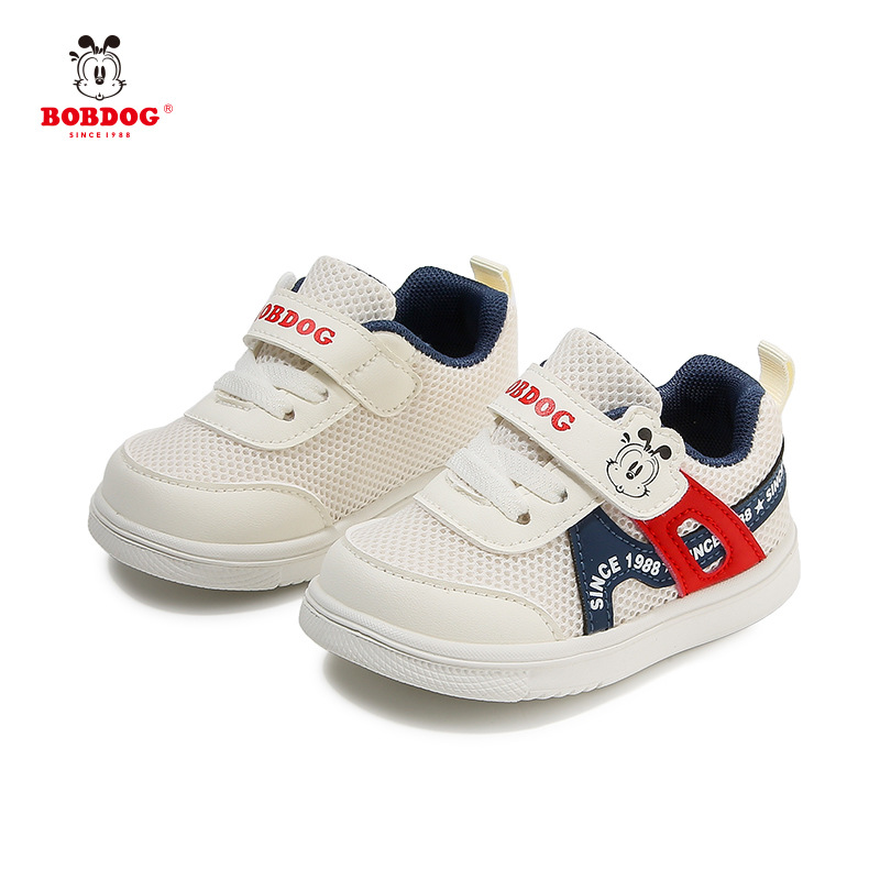 Zapatos versátiles para niños pequeños, nuevo modelo 2025 primavera/verano, malla transpirable, antideslizantes, modernos, casuales, zapatos infantiles Babudou.
