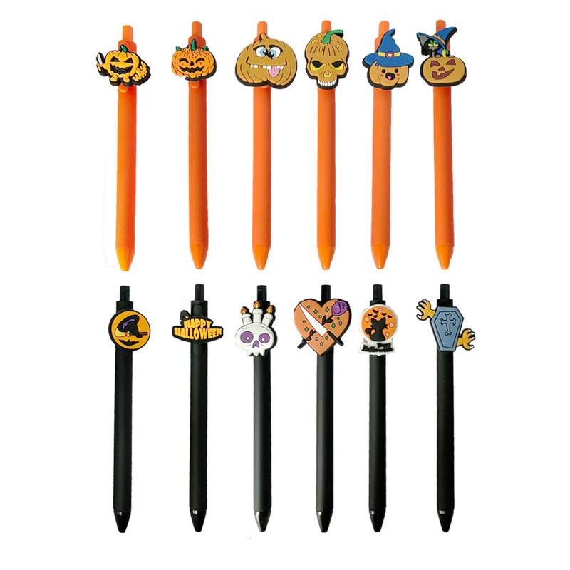 クロスボーダー新しいハロウィンボールペン PVC ソフト接着剤パッチボールペン学生ライティングギフトペン広告ペン|undefined