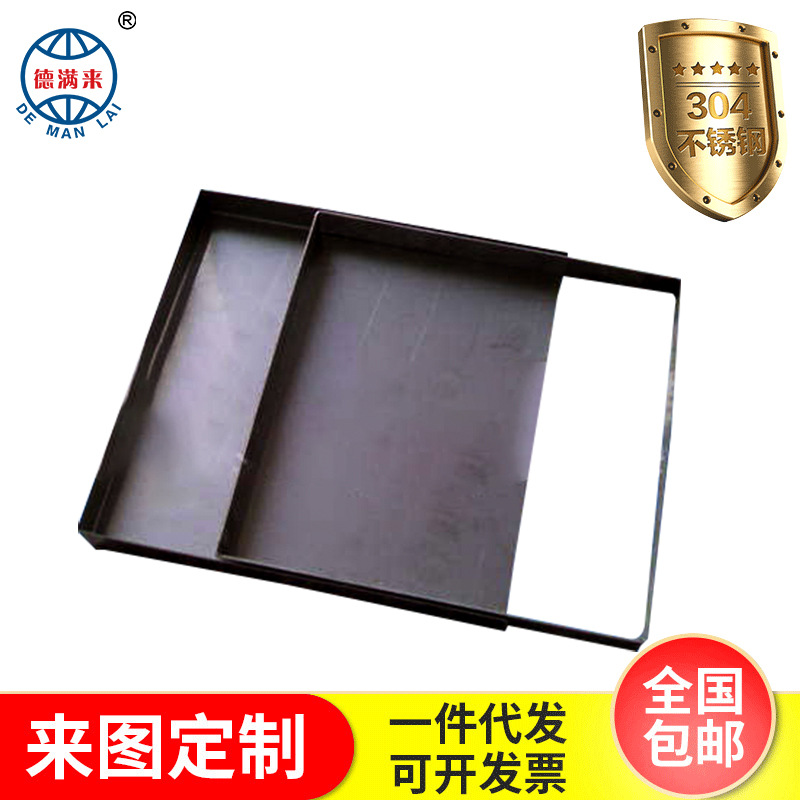 304不锈钢餐盘方盘分格盘304分隔快餐盘学生员工食堂饭店餐盘批发