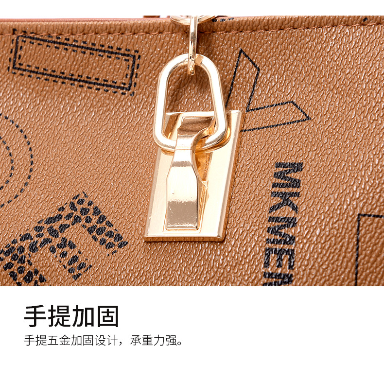 Cross-border foreign trade large-capacity new European and American retro mother-and-child bag multi-piece set women's bag, single-shoulder crossbody handbag undefined