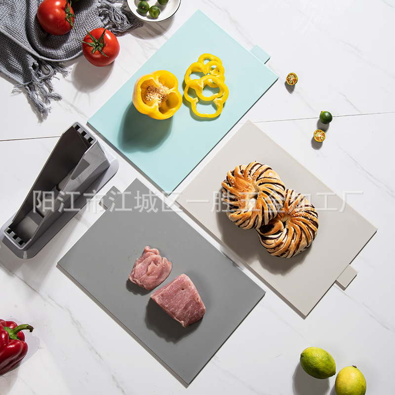 Fábrica de lista de 3 conjuntos de placas de plástico, tablero de corte de clasificación de salud con tablero de corte base,