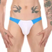 CLEVER-MENMODE Мужские стринги-танга из Ice Silk, тонкие, низкая посадка, дышащие, цвет-блок
