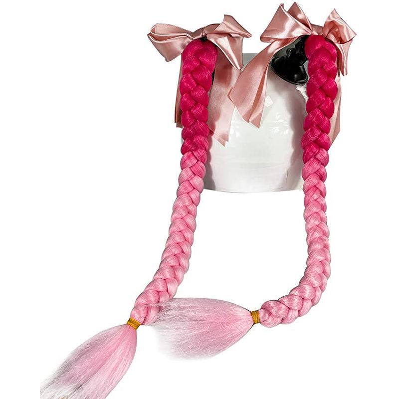 Auto Parts and Accessories, Motuoche Motorcycle Helmet - red-pink-braid-1-pair-bow