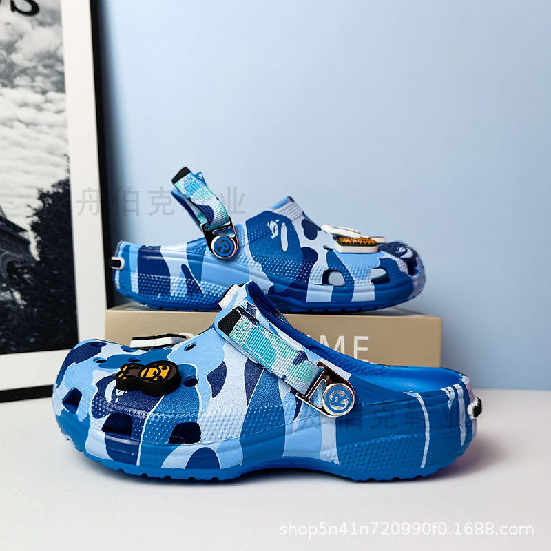 In-Stock Hot-Selling Ape Man Head Collaboration Bape Clogs Camouflage Couple Style Non-Slip Beach Sandals Wholesale Dropshipping In-Stock Hot-Selling Ape Man Head Collaboration Bape Clogs Camouflage Couple Style Non-Slip Beach Sandals Wholesale Dropshipping