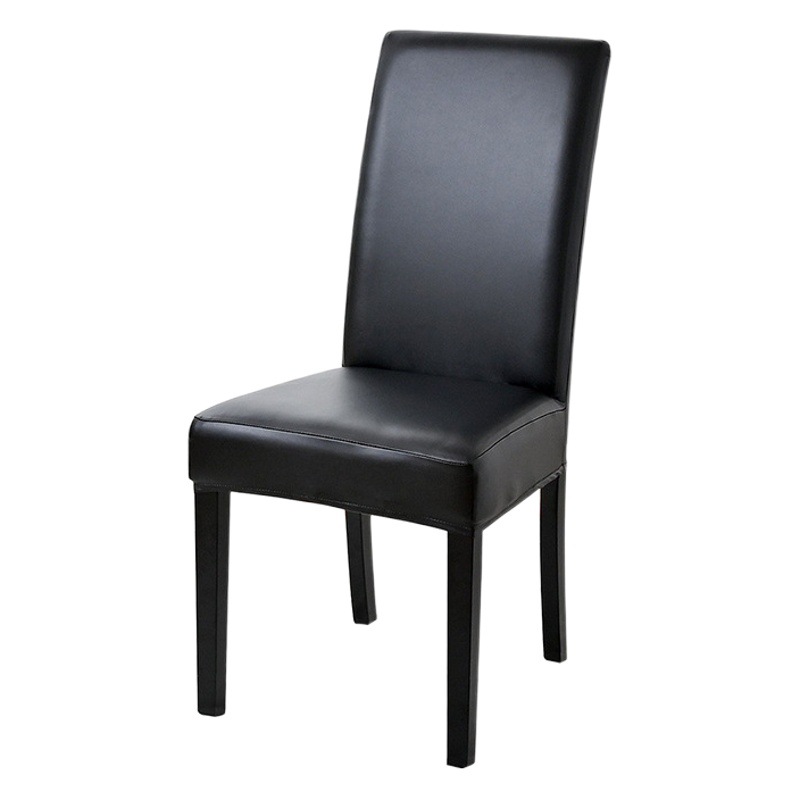 Funda elástica impermeable de cuero PU de color liso para silla, funda gruesa antideslizante para silla de respaldo alto para el hogar y sillas de comedor de hotel.