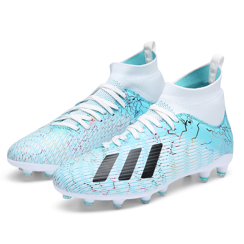 Nuevos zapatos de fútbol hombres y mujeres transpirables mandarina pato color alto casual largo uñas zapatos de fútbol hierba más tamaño zapatos de entrenamiento