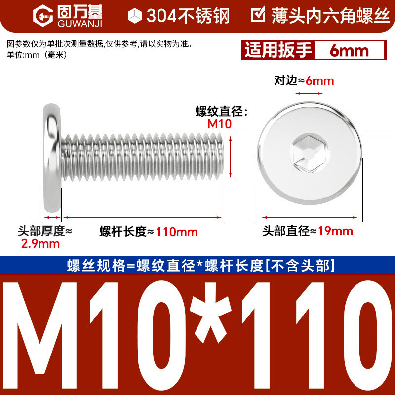 304 M10*110
