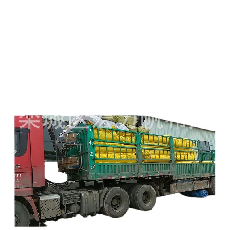 Poliéster amarillo brillante impermeable teñido lienzo naranja mongol bolsa impermeable tela amarilla rollo completo tela al por mayor