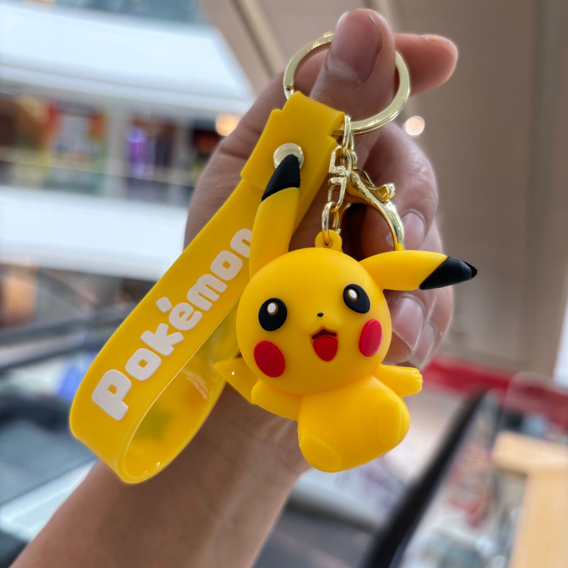 Cartoon Pikachu llavero colgante Pokémon colgante bolso de automóvil llavero PVC muñeca