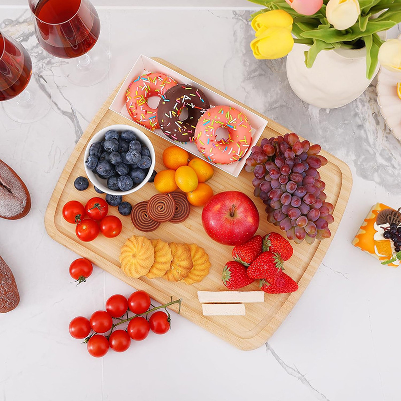 Tabla de cortar de bambú multifuncional para el hogar tabla de clasificación de verduras de frutas y verduras tabla de paneles de paneles para bebés tabla de alimentos suplementarios tabla de queso