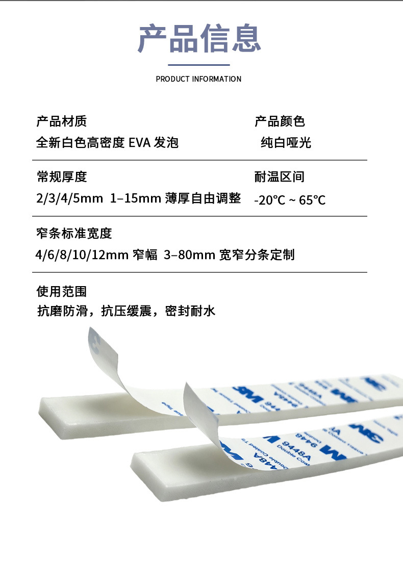 EVA sealed narrow silicone foam strip replaces Saint-Gobain F20 fire-resistant foam sealing ring