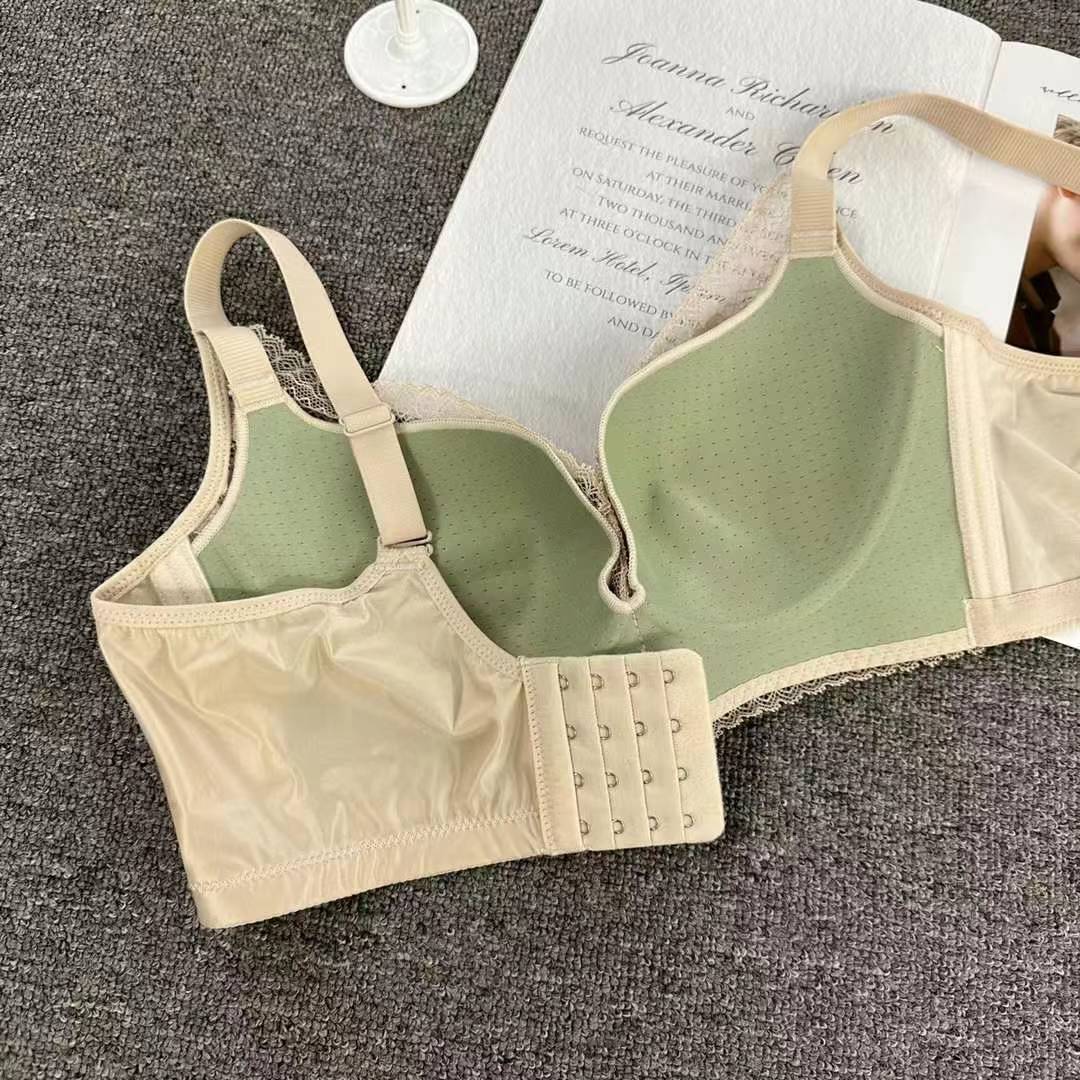 Nuevo sujetador de alta calidad de moda de encaje jacquard transpirable ajustable confortable cuatro botones tipo ropa interior de mujer