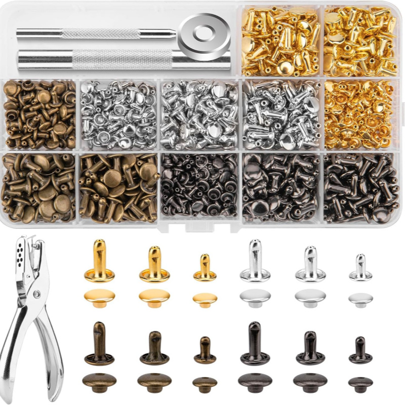 480套+工具皮具皮革箱包金属装饰双面铆钉子母扣套装双面撞钉柳钉