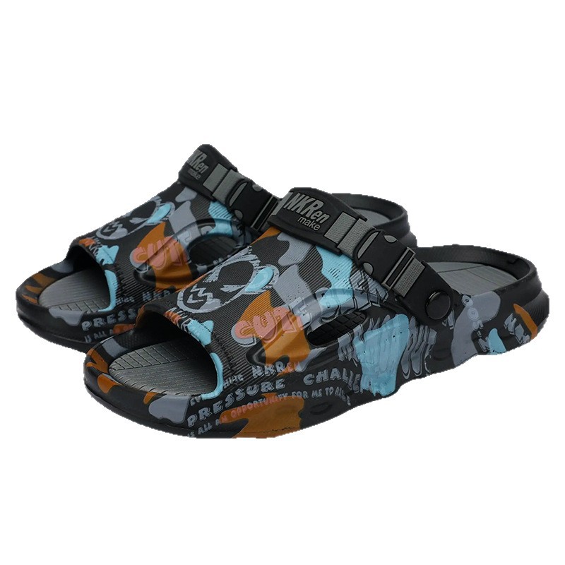 2025 nuevas zapatillas de verano para hombres, sentido de la mierda, conducción antideslizante, doble uso, sandalias deportivas de playa de gran tamaño 4546