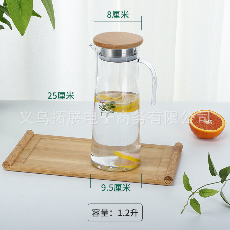 Jarra de acrílico jugo de plástico olla fría Hervidor de agua restaurante bar olla de bebidas resistente a altas temperaturas a prueba de explosiones olla de limón