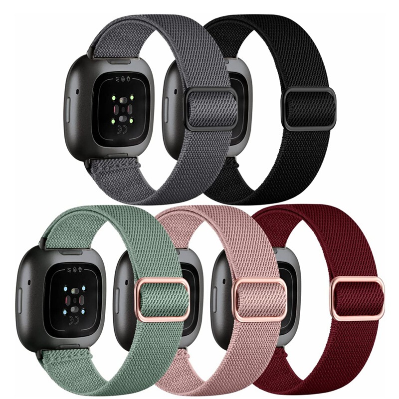 For Fitbit Sense/Sense2/Versa 3/4 elastic strap Versa2 with large buckle watch strap