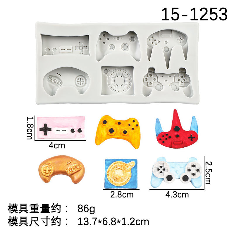 Mango de juego consola control remoto silicona molde DIY decoración pastel fondant chocolate seco ritmo haciendo