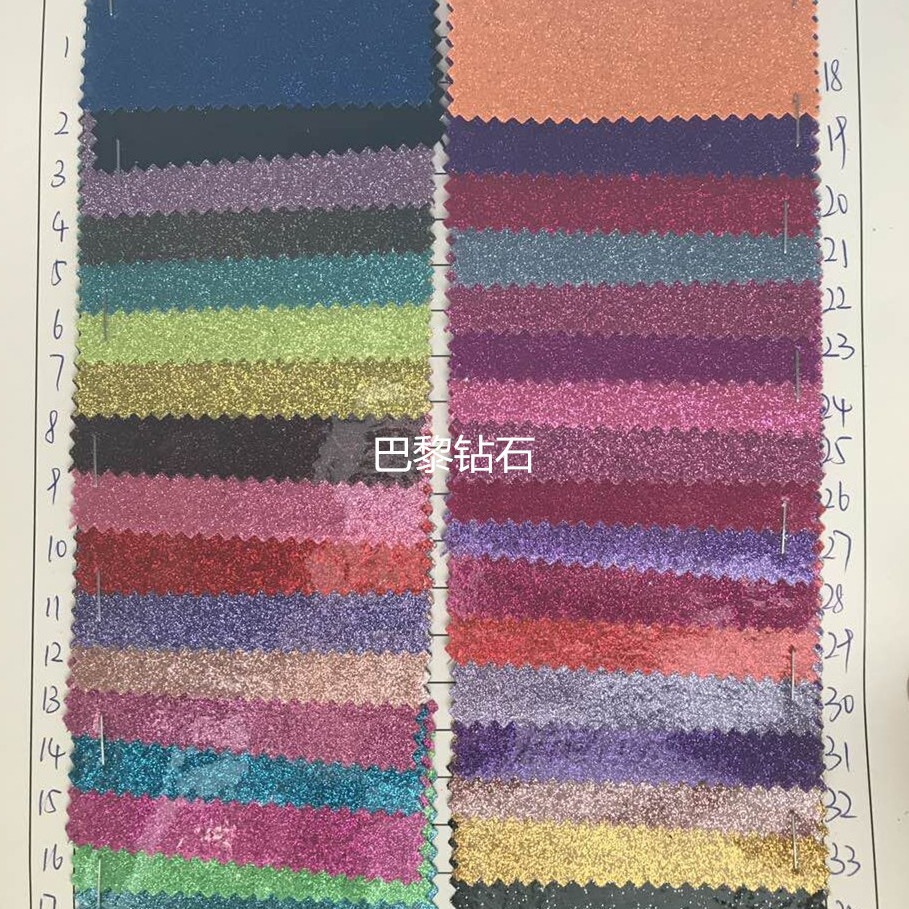 皮革面料人造革金葱粉巴黎钻石闪粉手工DIY人造革面料