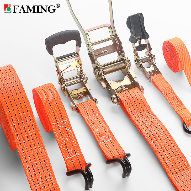 拉紧器捆绑带 固带收紧带捆绑器编织带货车紧绳器5米5吨 棘轮钢钩