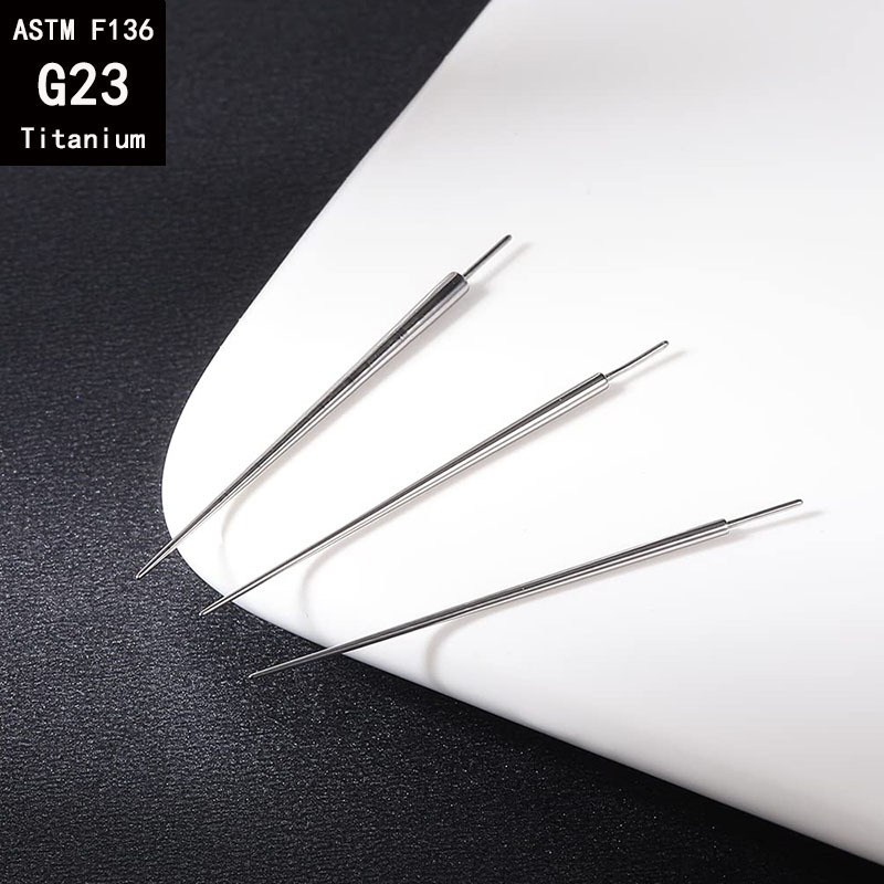 G23 Titanium Guide Needle Internal External Thread Straight Plug-In Piercing Tool F136 Alloy Rod detail image 11