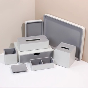 Hotel ABS toiletries storage box dental consumables box tissue box tray guest room remote control seat tea box