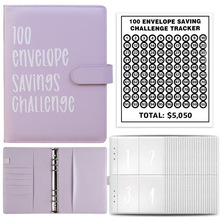 跨境100 Envelope savings Challenge情侣百日存钱挑战活页笔记本