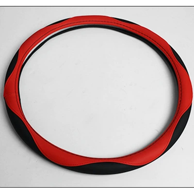 Steering wheel cover — Car Steering Wheel Cover Anti-Slip - safety-red-40cm