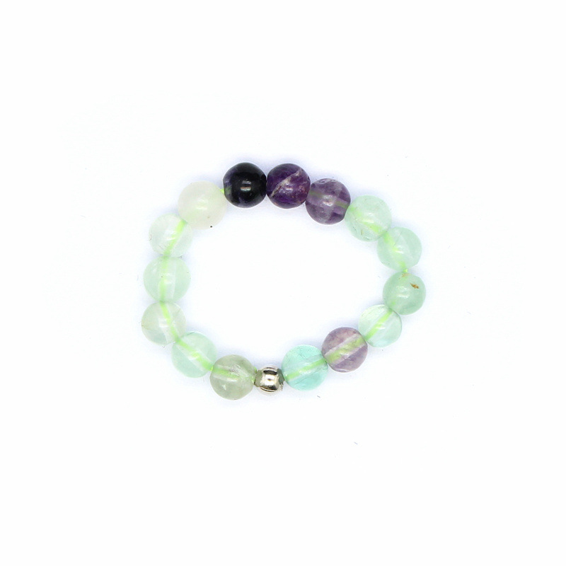 1 Piece Quantity Simple Style Color Block Stone Beaded Natural Stone Agate Natural Stone Rings In Bulk