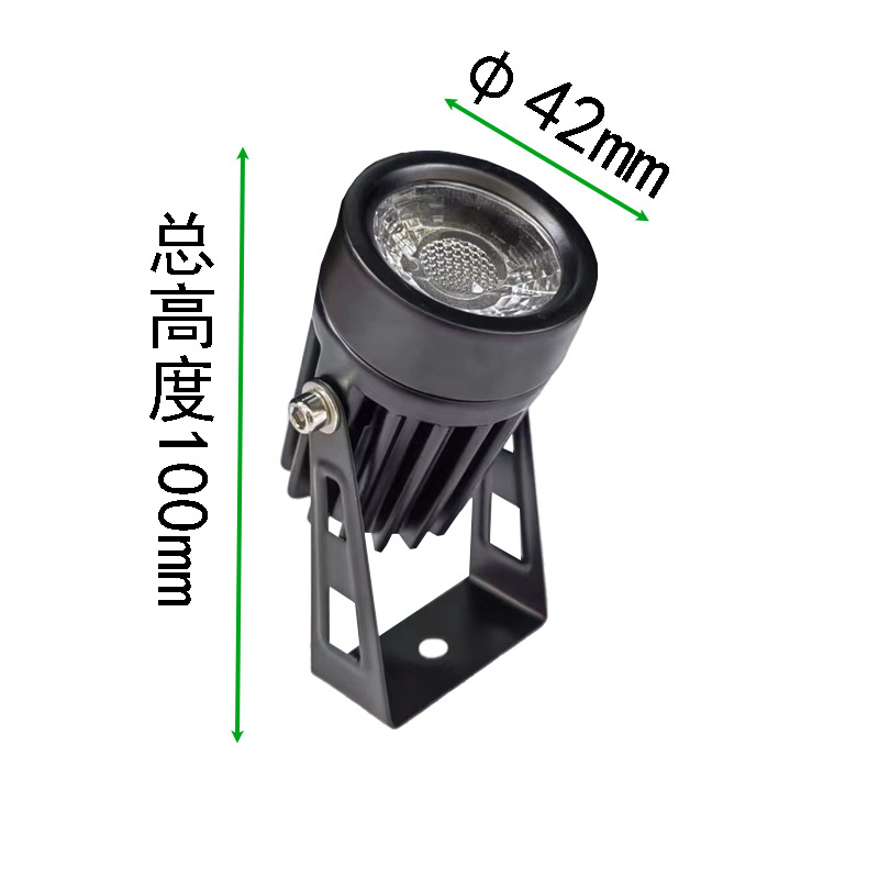 라운드 42mm 스포트라이트 cob 서브 블랙