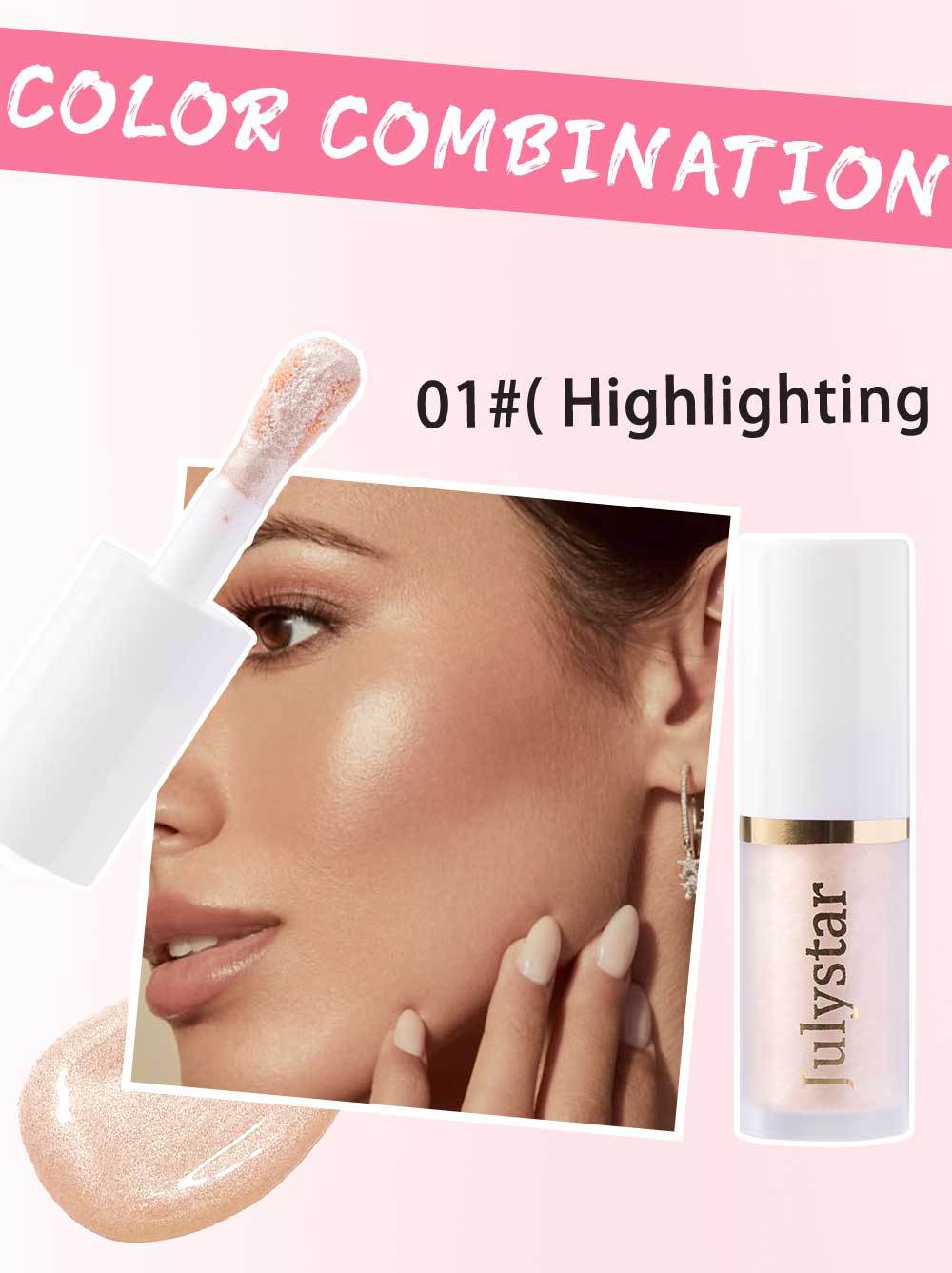 Julystar Facial Brightening High-Gloss Contouring Liquid, Lip Pearl Single Portable Moisturizing Blush Blush Wholesale undefined