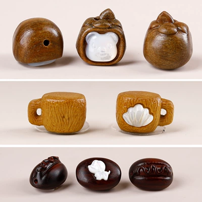 Ebony wood inlaid with cartoon Zərgərlik ara hissələri