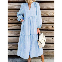 P 44521 Cotton Linen Retro Midi Dress ���鸴�Ŵ������ȹ