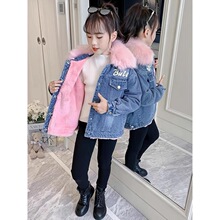 J 71422 Girls Winter Fleece Denim Jacket 女童牛仔棉衣 跨境代