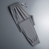 Four High elasticity Ice silk pants man summer Thin section Quick drying Sports pants Casual pants Drape Drawstring air conditioner trousers