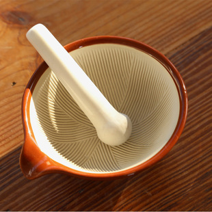 Ceramic Grinding Bowl, Baby Grinding Bowl, Grinding Bowl, Baby Fruit and Vegetable Rice Cereal and Meat Puree Grinding Food Supplement Bowl