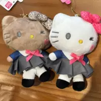 Черная кожа леопарда с принтом JK униформа для студентов kitty кошка подвеска сумка сумка сумка сумка сумка подвеска кукла милая плюшевая кукла