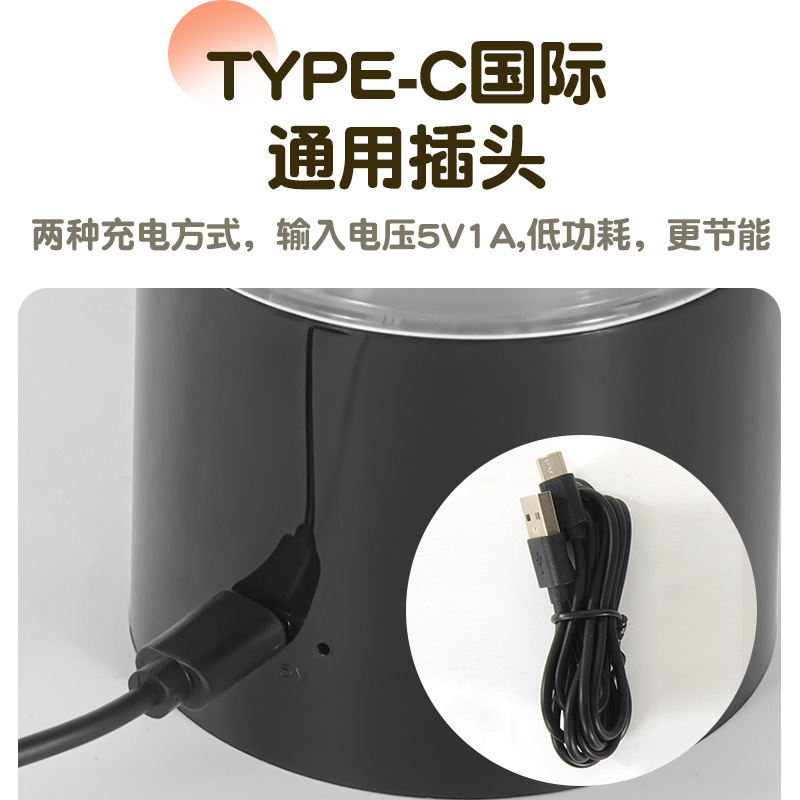 工厂爆款LED七彩水母鱼灯火山灯氛围灯圣诞节礼品卧室摆件小夜灯|undefined