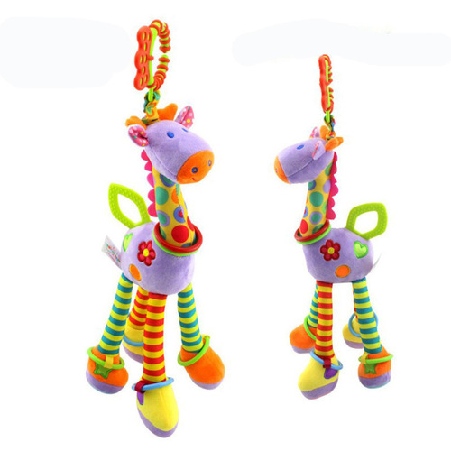 Happymonkey doll giraffe bed hanging cartoon animal rattle lathe hanging baby plush toy