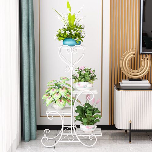 Cross-border assembly of multi-layer flower racks for living room floor-standing balcony decorative flower racks storage racks pothos wrought iron flower pot racks