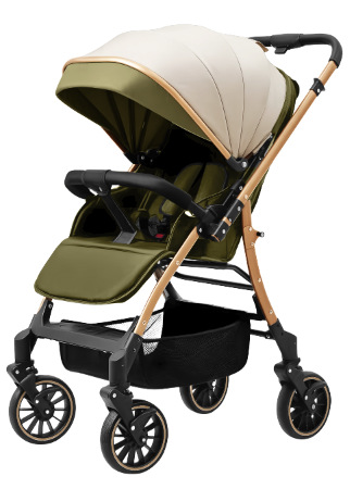 El cochecito de bebé de suministro directo de fábrica se puede sentar y tumbarse en ambas direcciones para implementar la absorción de impactos y el cochecito para niños recién nacidos de alto paisaje plegable