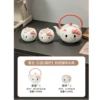 Regular package [1 pot 2 cat cups] pink handle cat water set