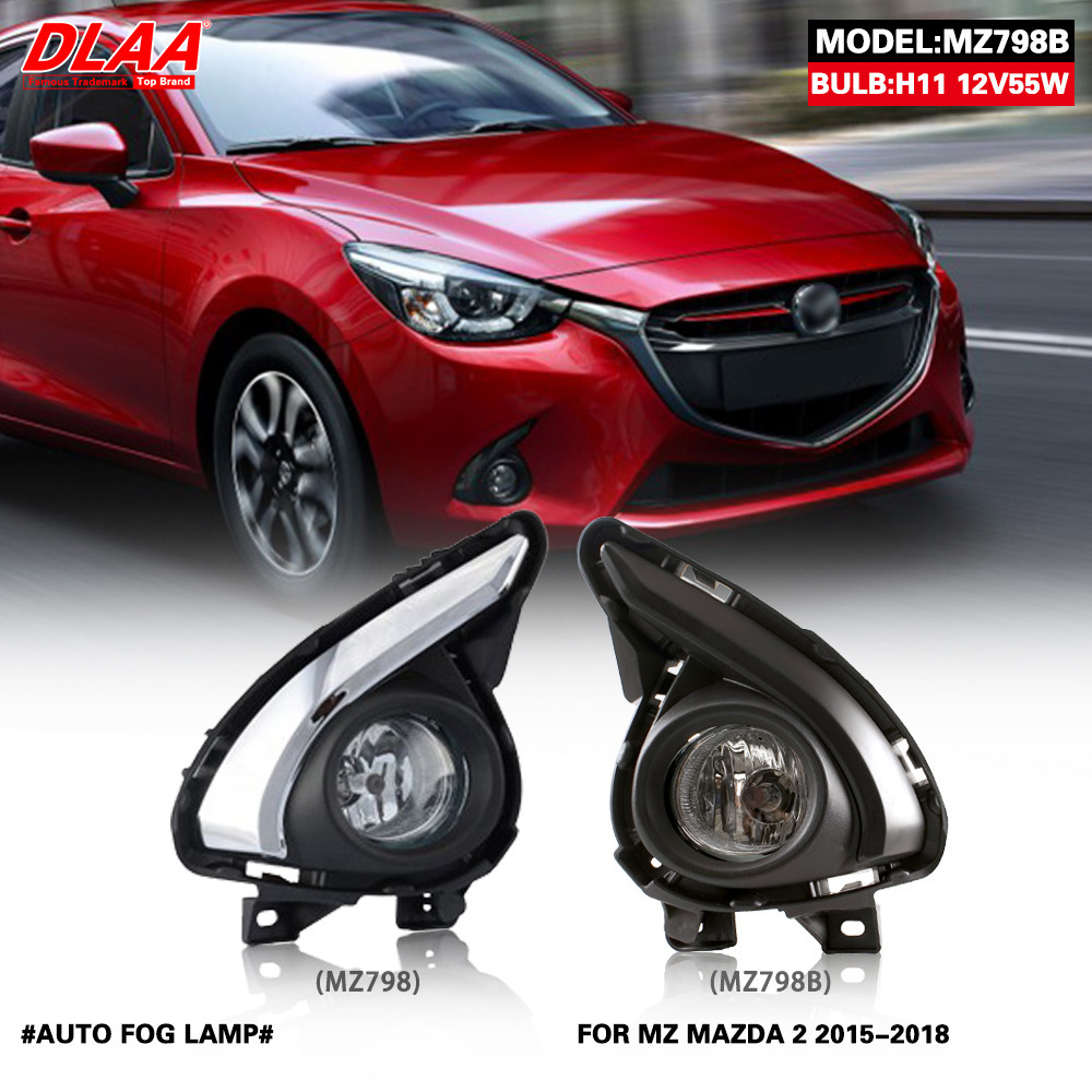 Aplicable a 15 16 17 años Mazda 2 conjunto de lámpara de niebla delantera de importación Mazda luz de viaje diurna luz de barra delantera