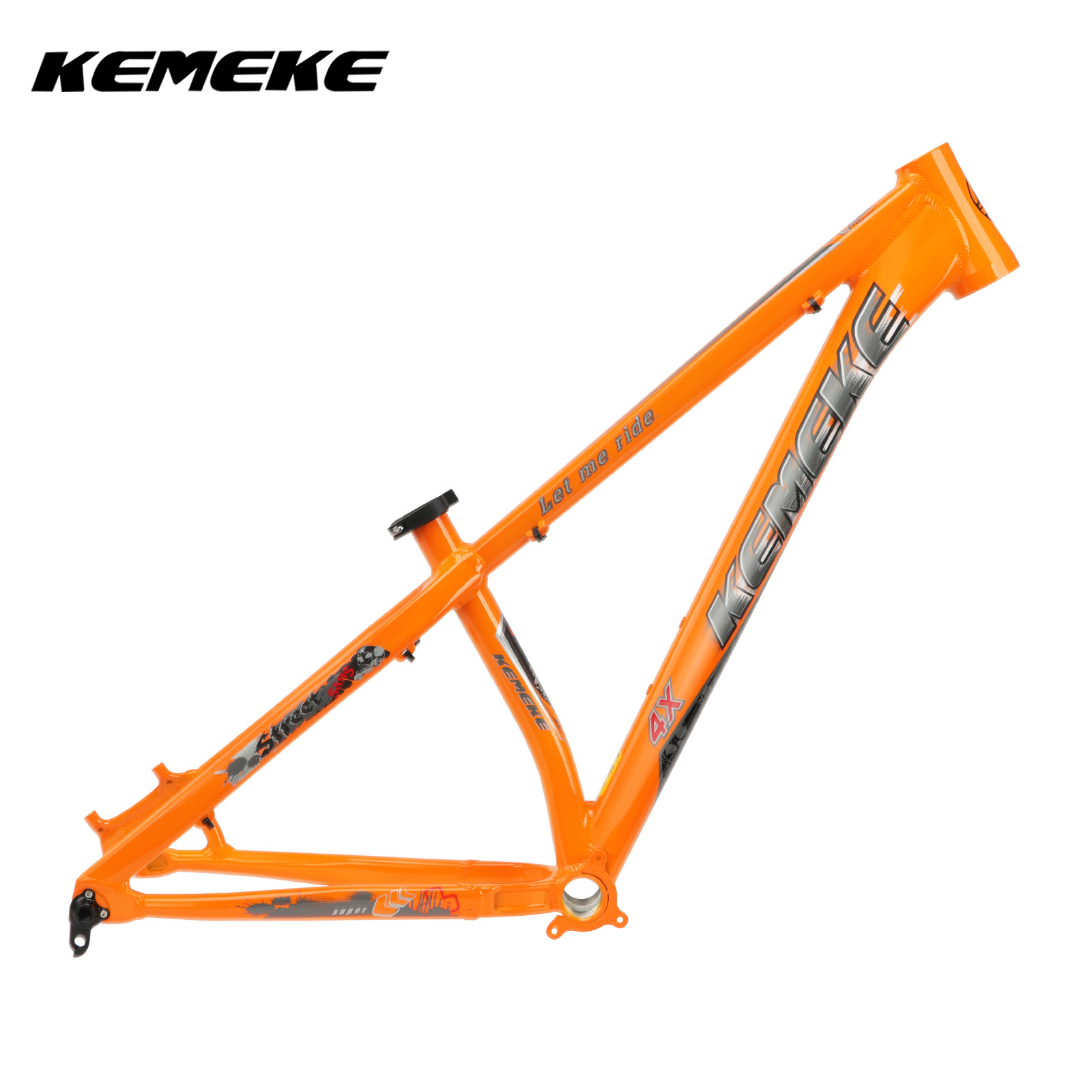 Marco de pendiente de tierra KEMEKE 26/27.5 pulgadas de cola dura 4X paquete volador todoterreno AM bicicleta de montaña BOOST marco de freno de disco de eje de barril